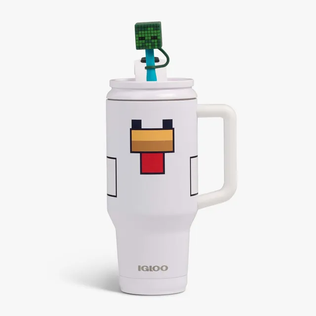 igloo-minecraft-chicken-jockey-32-oz-mug-de-voyage-isotherme-en-acier-inoxydable image 1