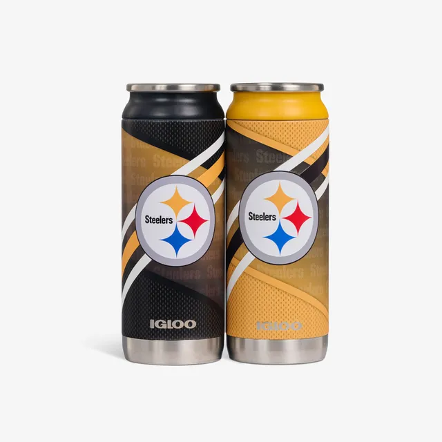 igloo-pittsburgh-steelers-home-away-16-oz-pack-de-2-canettes-isothermes-en-acier image 1