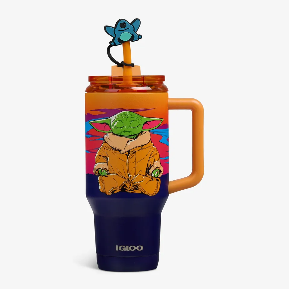 igloo-star-wars-grogu-neon-mug-isotherme-de-voyage-en-inox-32-oz-946-ml image 1