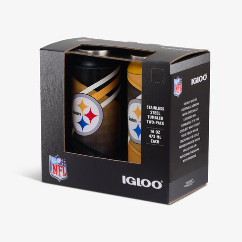 igloo-pittsburgh-steelers-home-away-16-oz-pack-de-2-canettes-isothermes-en-acier image 6