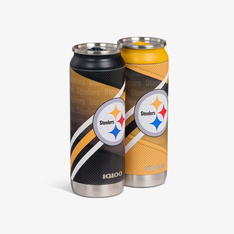 igloo-pittsburgh-steelers-home-away-16-oz-pack-de-2-canettes-isothermes-en-acier image 5