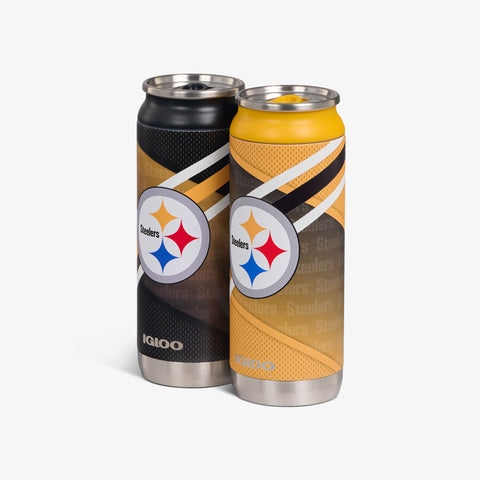 igloo-pittsburgh-steelers-home-away-16-oz-pack-de-2-canettes-isothermes-en-acier image 3