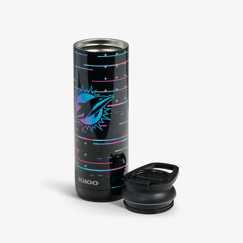 igloo-nfl-neon-miami-dolphins-flip-n-sip-20-oz-gobelet-isotherme-acier-inoxydabl image 4