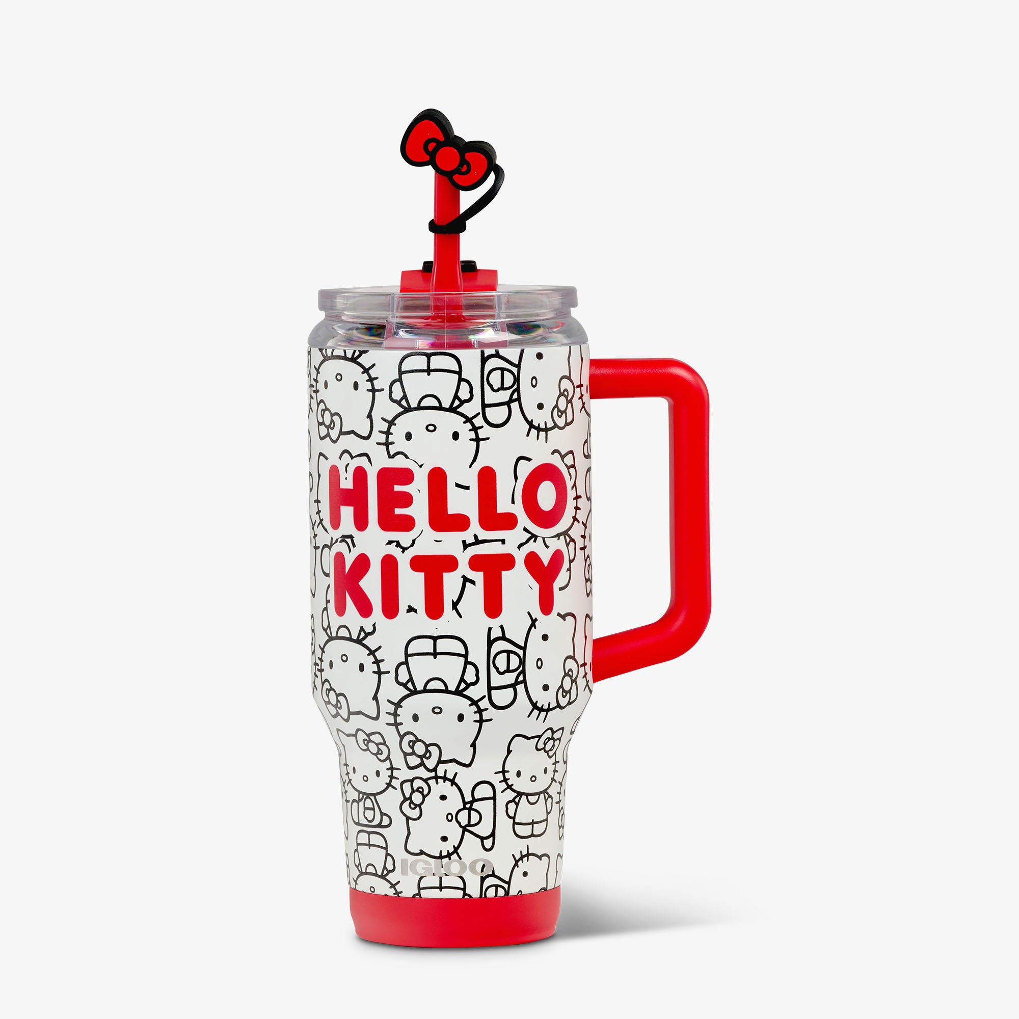 igloo-hello-kitty-classic-mug-isotherme-inox-32-oz-946-ml-avec-paille-et-n-ud-ro image 1