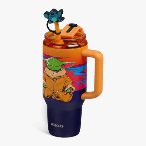 igloo-star-wars-grogu-neon-mug-isotherme-de-voyage-en-inox-32-oz-946-ml image 3
