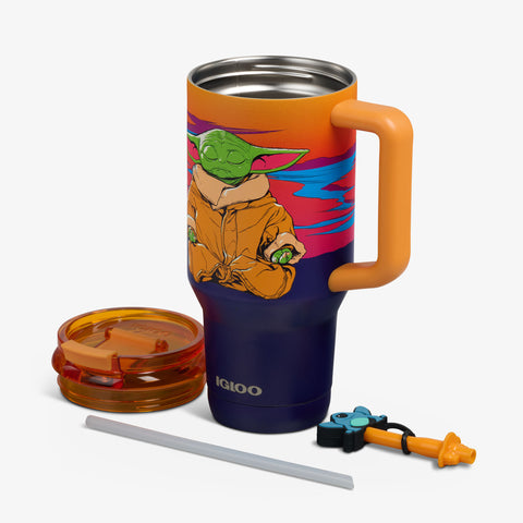 igloo-star-wars-grogu-neon-mug-isotherme-de-voyage-en-inox-32-oz-946-ml image 4