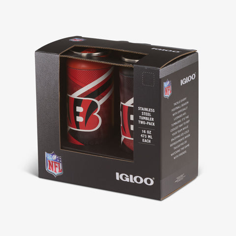 igloo-pack-de-2-canettes-isothermes-cincinnati-bengals-home-away-16-oz-duo-inox- image 6