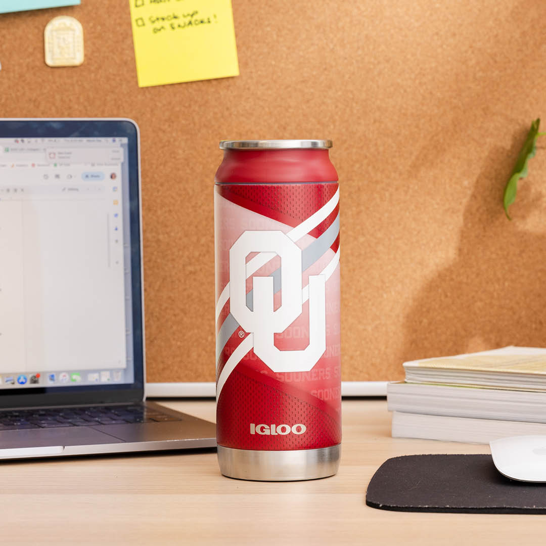 igloo-university-of-oklahoma-16-oz-gobelet-canette-isotherme-inox-collegiate-soo image 8
